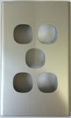 5 Gang Matt Silver Cover For Classic Switch OR Plate - SWS5V/SC