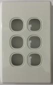 6 Gang Classic Switch Plate White - 5 Years Replacement Warranty