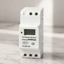 2 Pole 24 hour &amp; 7 Day (20AMP) Digital Timer with Battery Backup Din Rail Mount - TM2