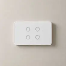 4 Gang Smart Zigbee Touch Glass Wall Switch Off White - HIGHLINE SWS4TZ-WHITE